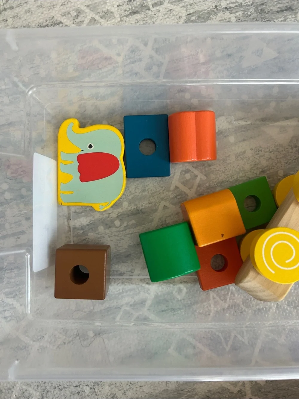 Wooden Animal Building Blocks Train Toy - Multicolor